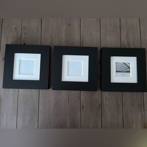 Harmony 5” x 5” Matted Black Frames Set of 3